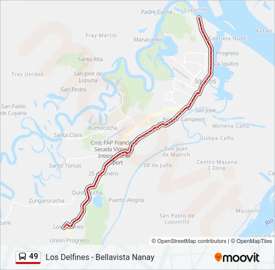 49 Bus Line Map