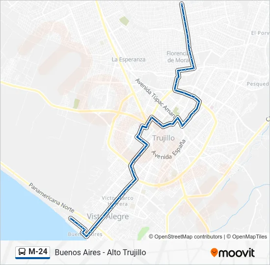 M-24 Bus Line Map