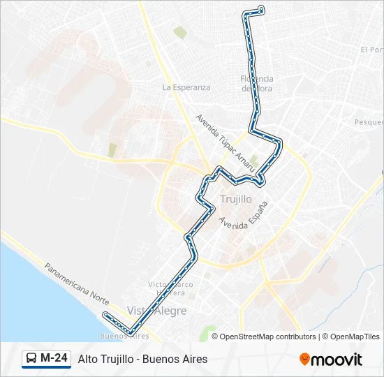 M-24 Bus Line Map