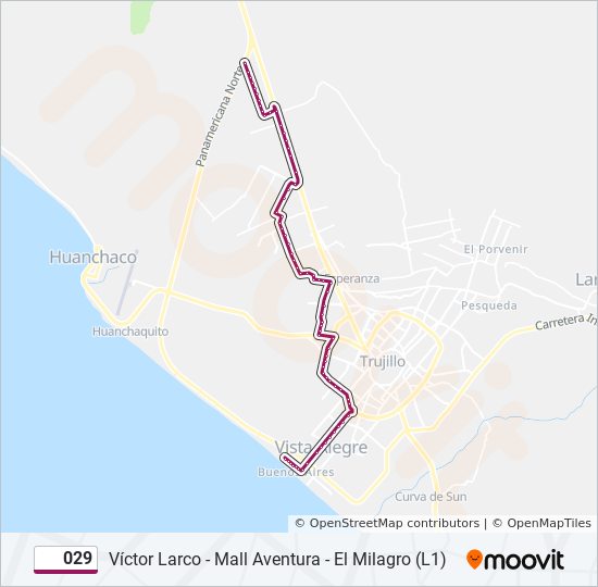 029 bus Line Map