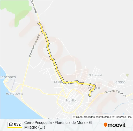 032 Bus Line Map
