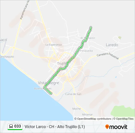 033 Bus Line Map