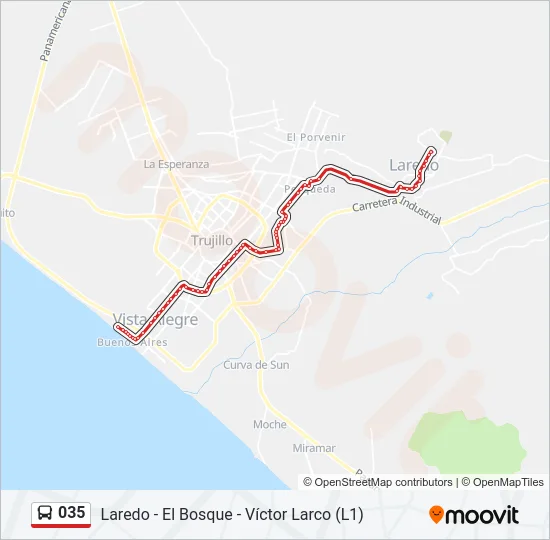 035 Bus Line Map