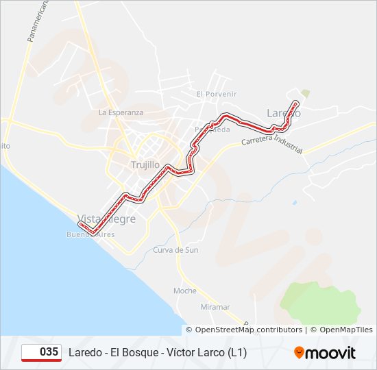 035 bus Line Map