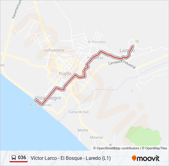 036 bus Line Map