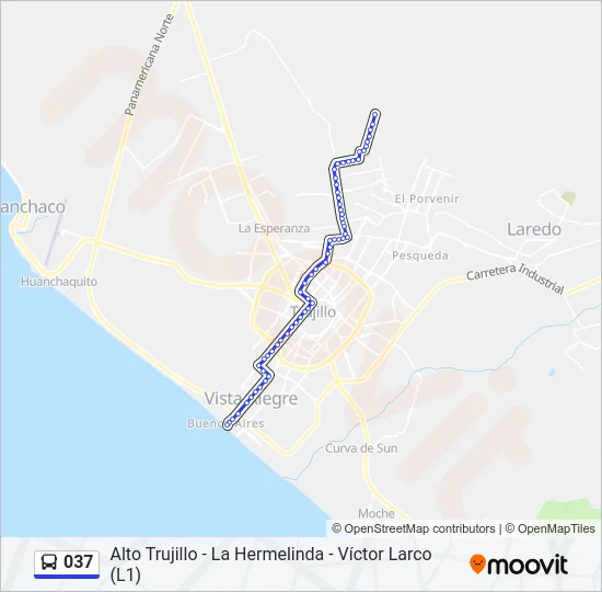 037 Bus Line Map