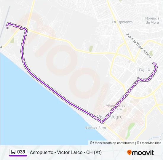 039 Bus Line Map