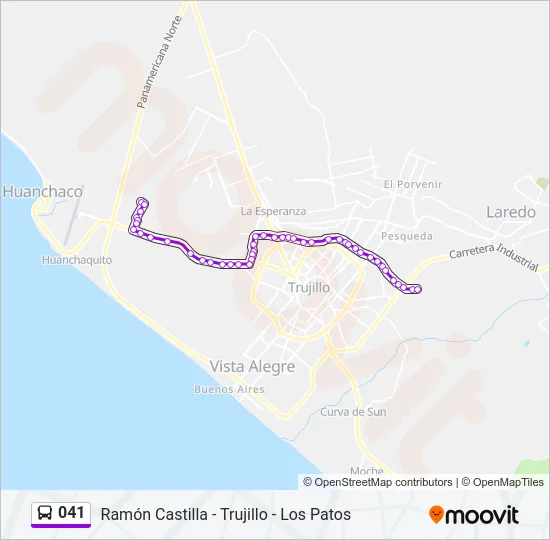 041 Bus Line Map