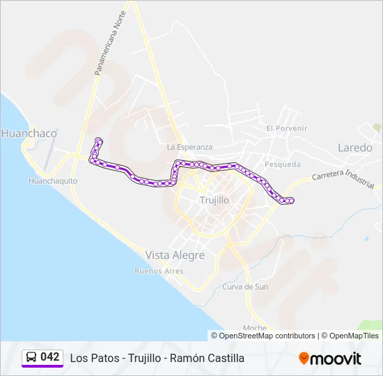 042 Bus Line Map