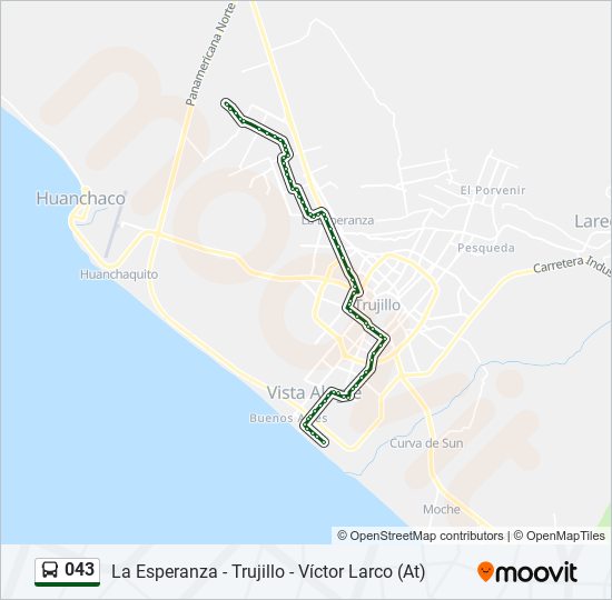 043 bus Line Map