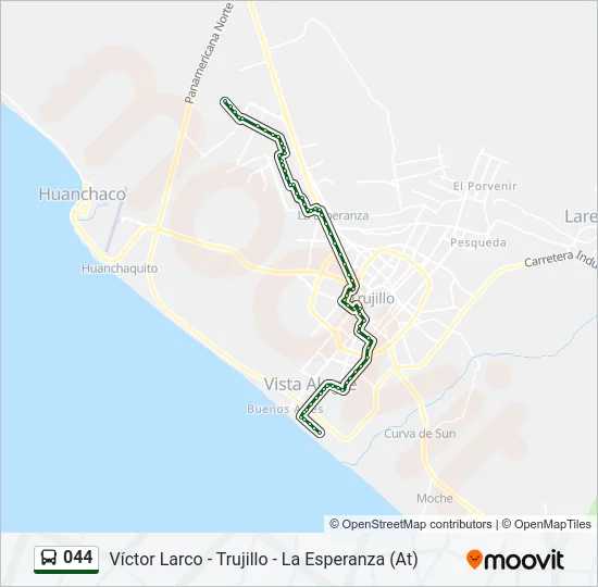 044 Bus Line Map