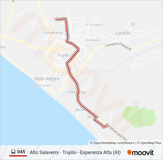 045 Bus Line Map