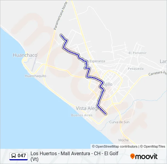 047 Bus Line Map