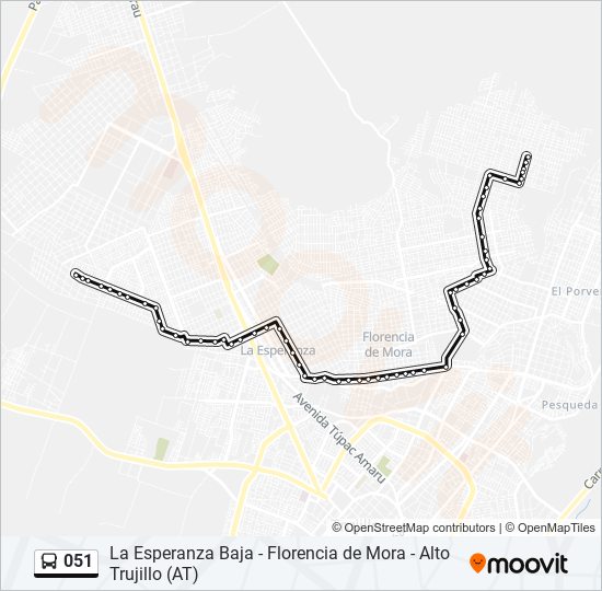 051 bus Line Map