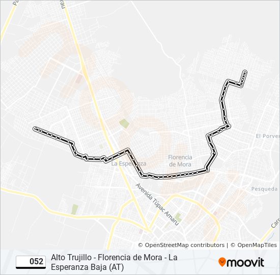 052 bus Line Map