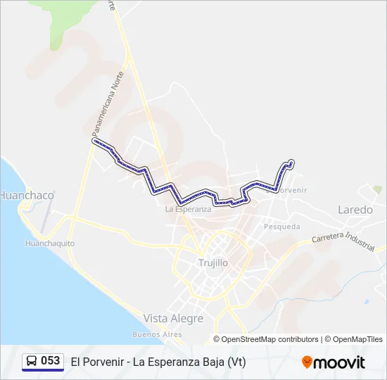 053 Bus Line Map