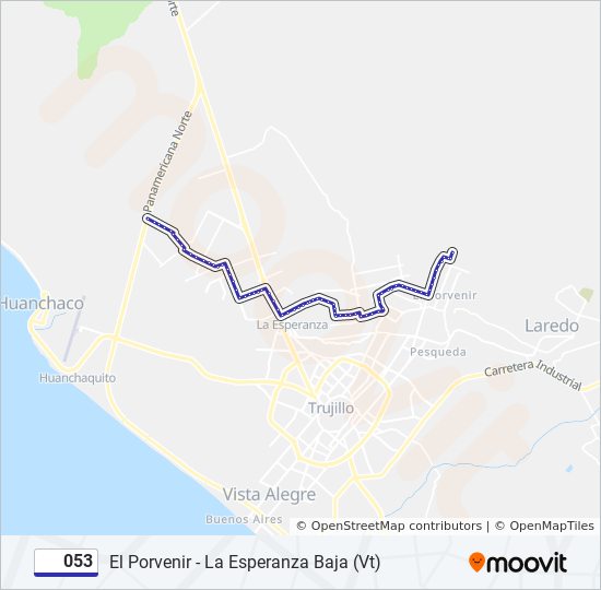 053 bus Line Map