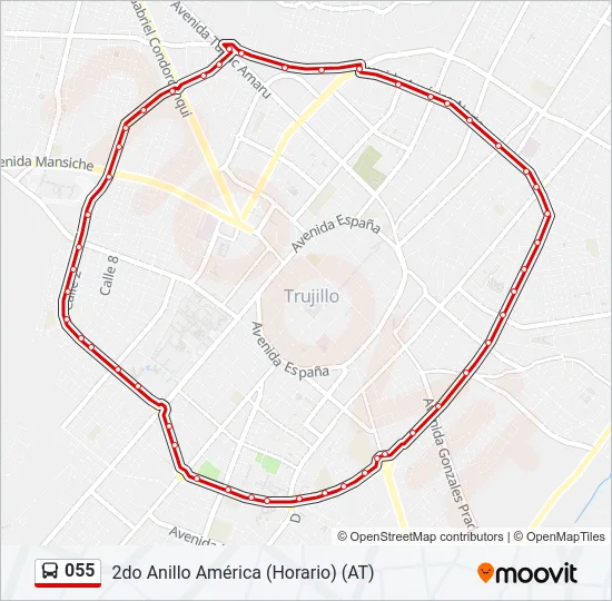 055 Bus Line Map