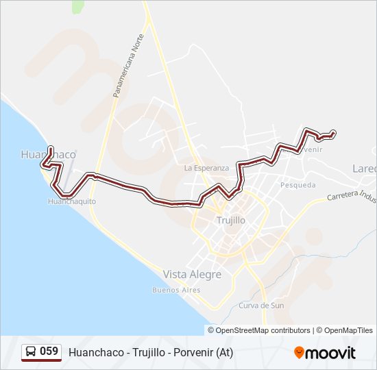 Mapa de 059 de autobús