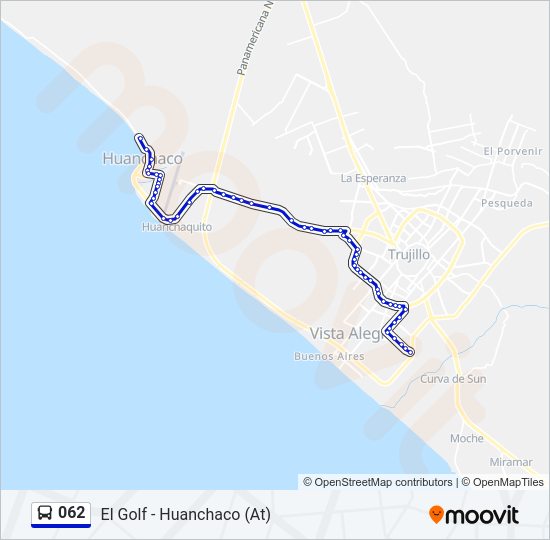 Mapa de 062 de autobús