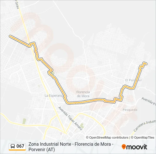 067 Bus Line Map