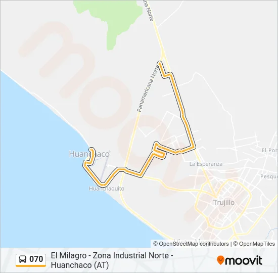 070 Bus Line Map