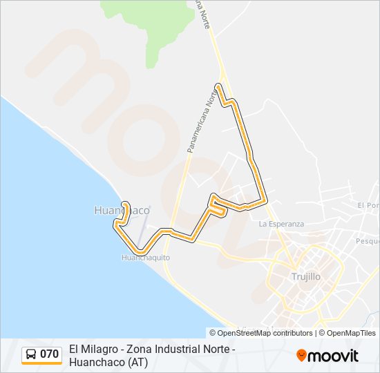 Mapa de 070 de autobús