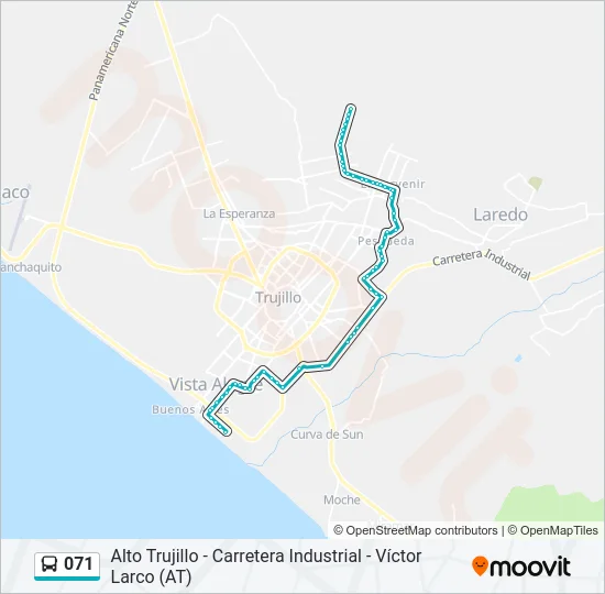 071 Bus Line Map