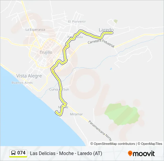 074 Bus Line Map