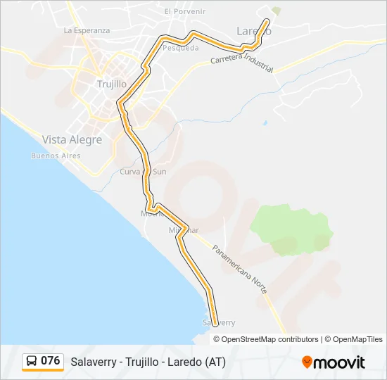 076 Bus Line Map