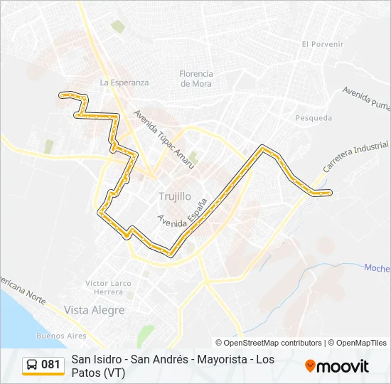081 Bus Line Map