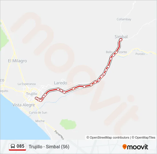 085 Bus Line Map