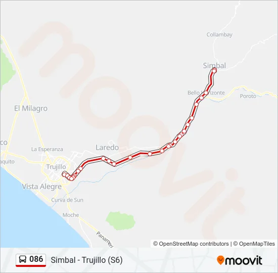 086 Bus Line Map