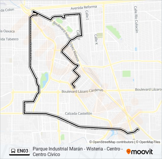 EN03 bus Line Map