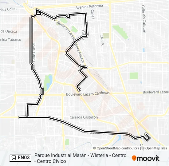 EN03 Bus Line Map