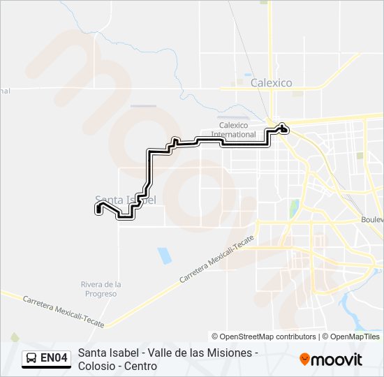 Mapa de EN04 de autobús