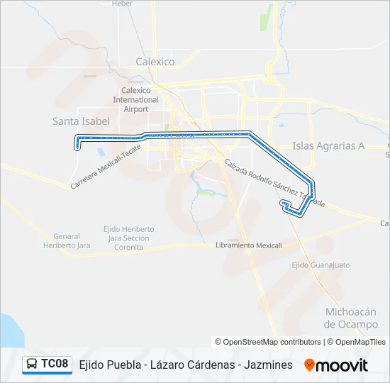 TC08 Bus Line Map