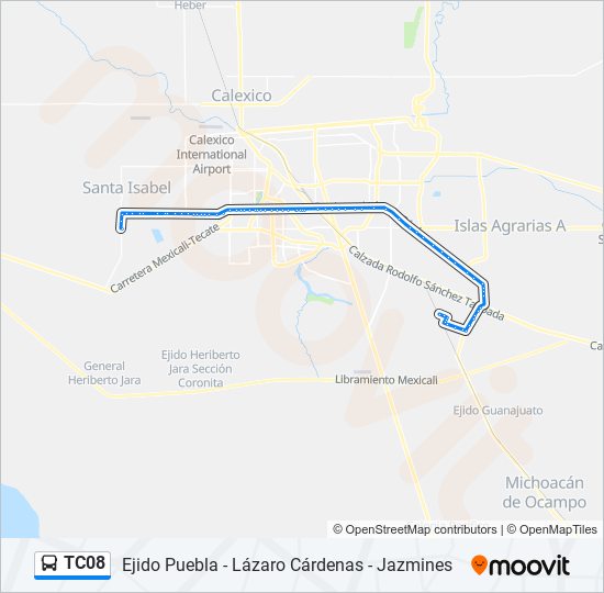 TC08 bus Line Map