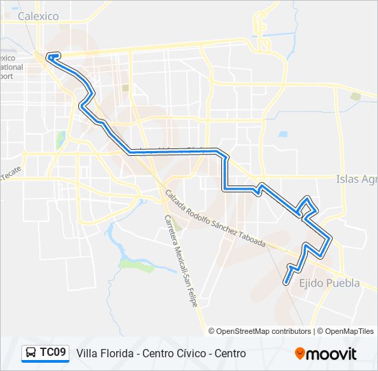 TC09 bus Line Map