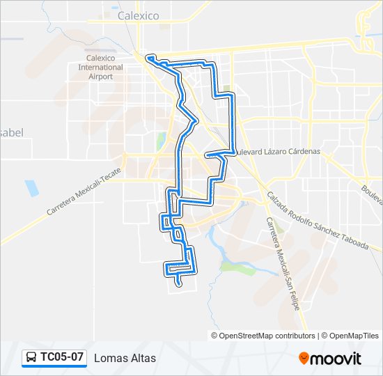 TC05-07 bus Line Map