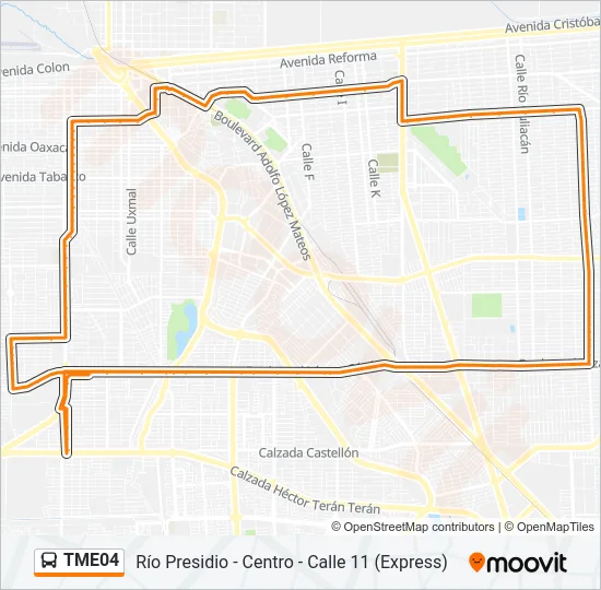 TME04 Bus Line Map