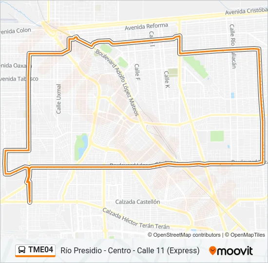 TME04 Bus Line Map