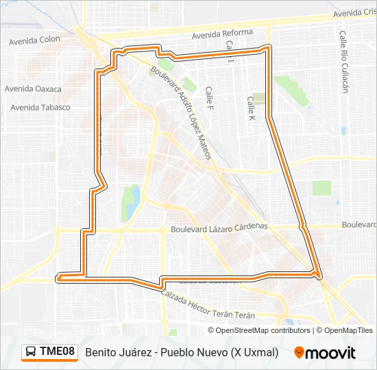 TME08 Bus Line Map