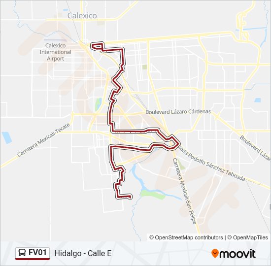 Mapa de FV01 de autobús