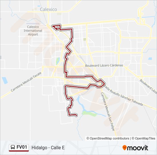 Mapa de FV01 de autobús