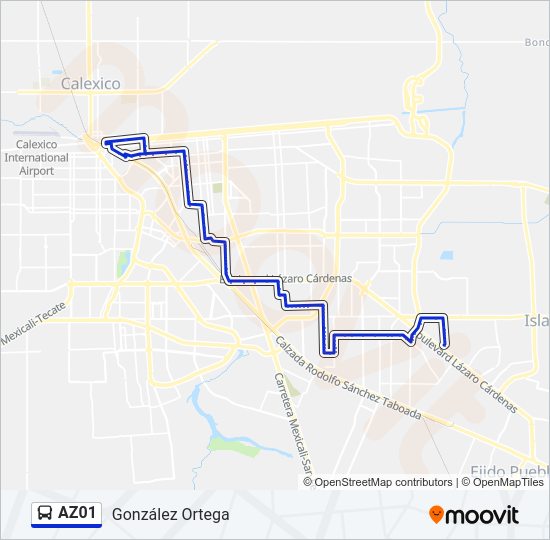 AZ01 Bus Line Map