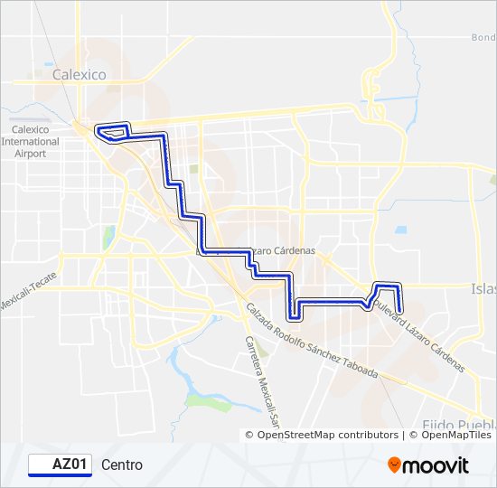 Mapa de AZ01 de autobús