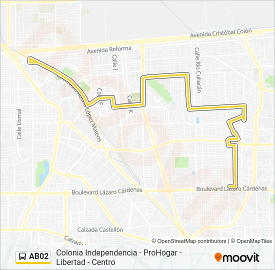 AB02 Bus Line Map