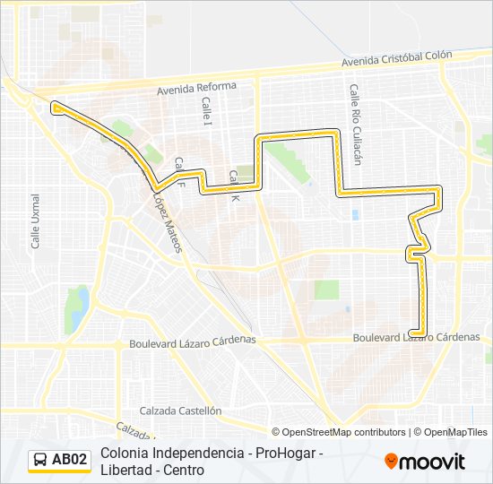 AB02 bus Line Map