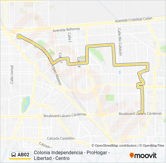 AB02 Bus Line Map